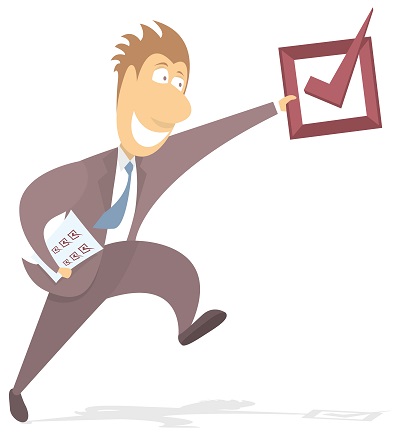 Man with checklist