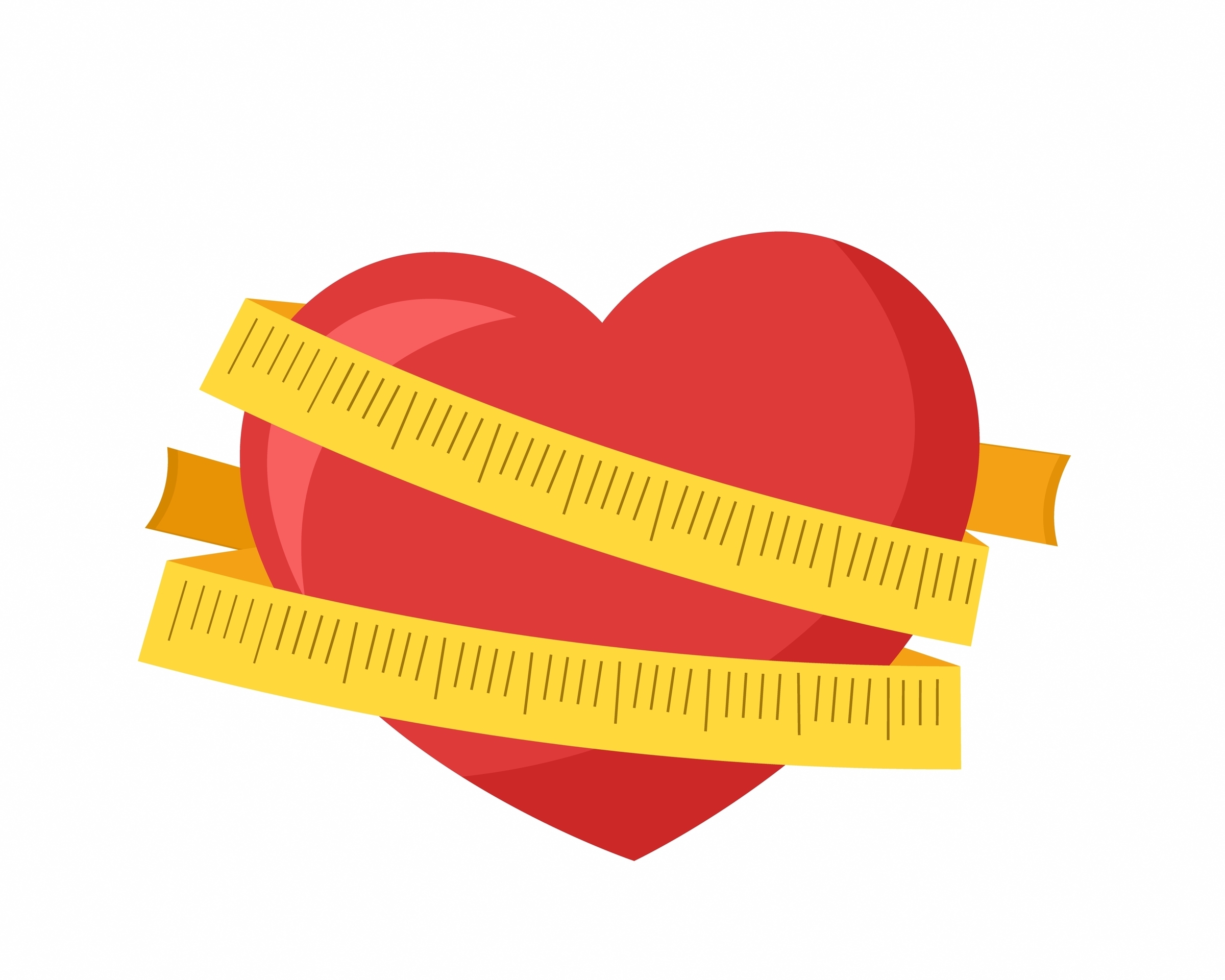 Measuring,Tape,Around,Heart,Heart,Health,And,Diet,Concept.